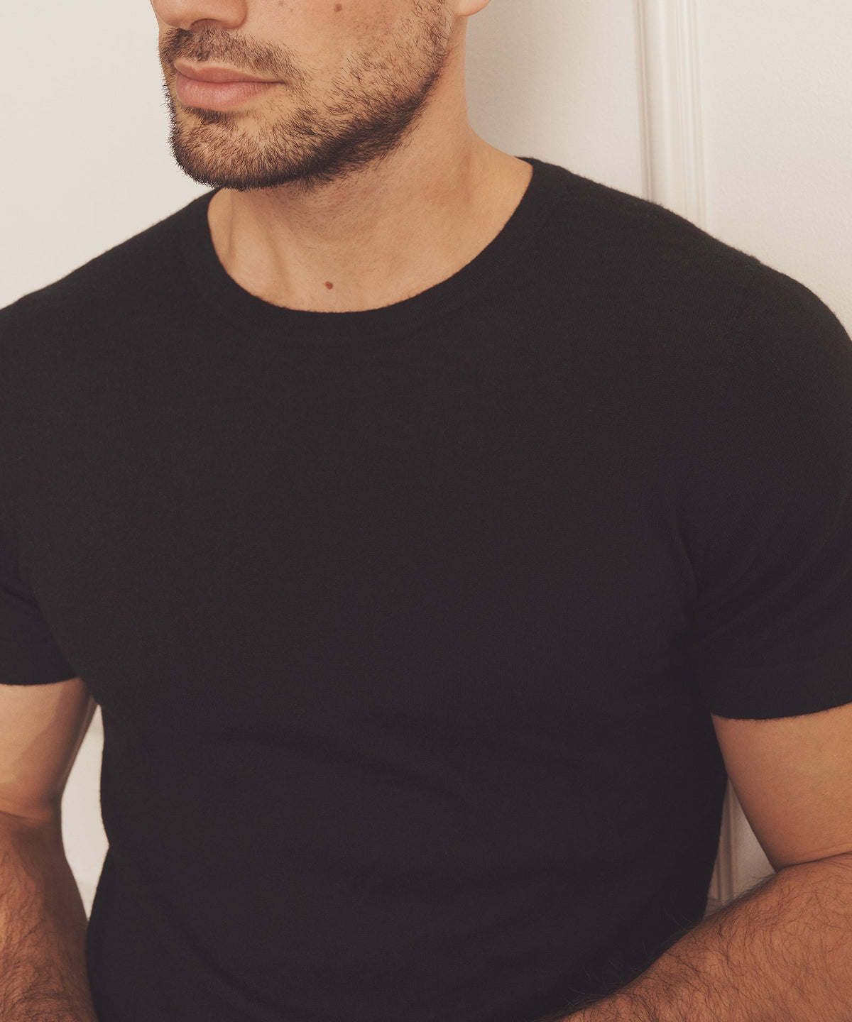 Chemise En Cachemire Stoffa - Taille 50 Large - Noir - Tricot - Occasion Très Bon état