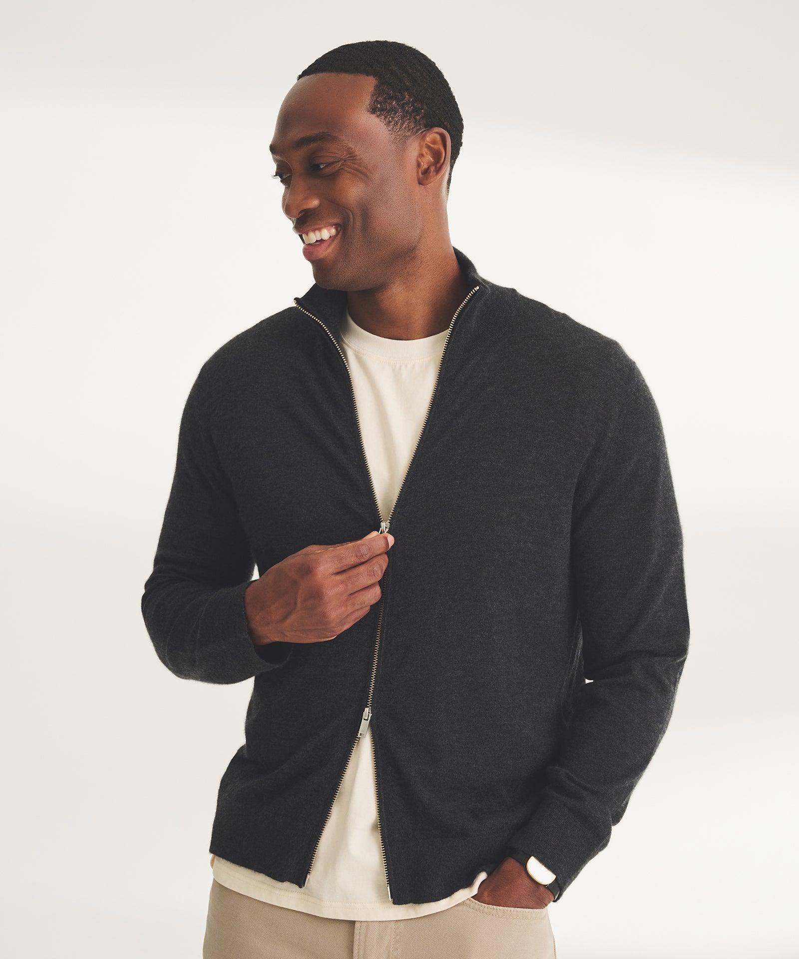 Super Fine Cashmere Zip Up – NAADAM