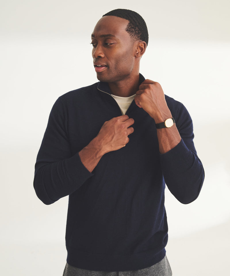 Super Fine Cashmere Quarter Zip – NAADAM