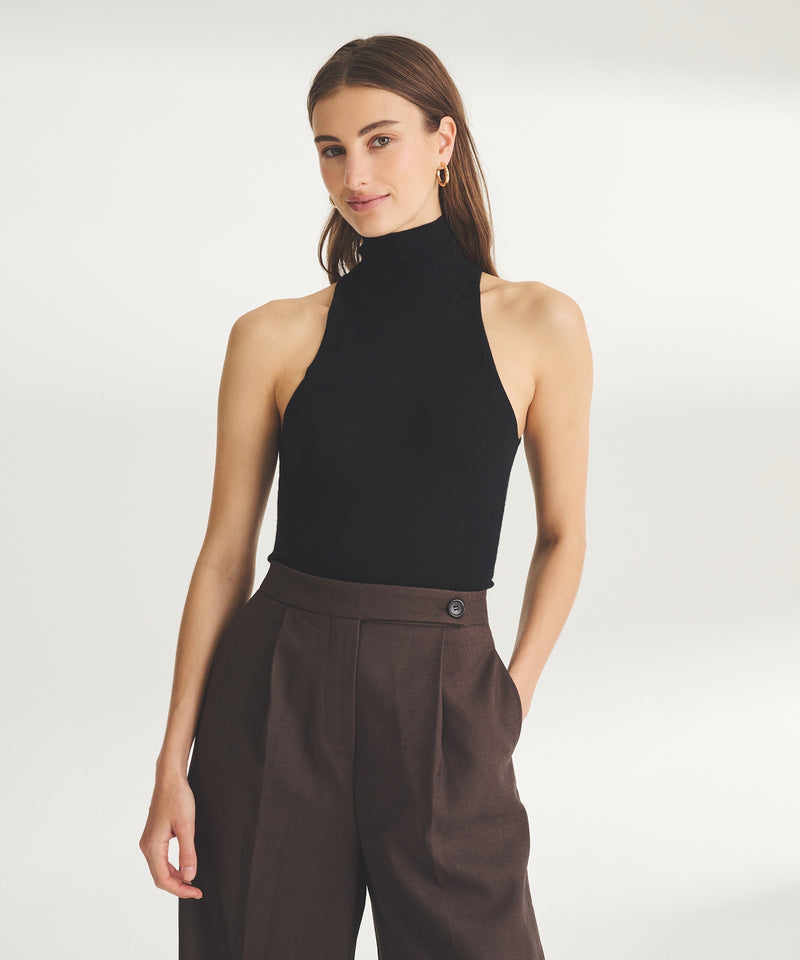 Naadam Cashmere Sleeveless Turtleneck outlet Black