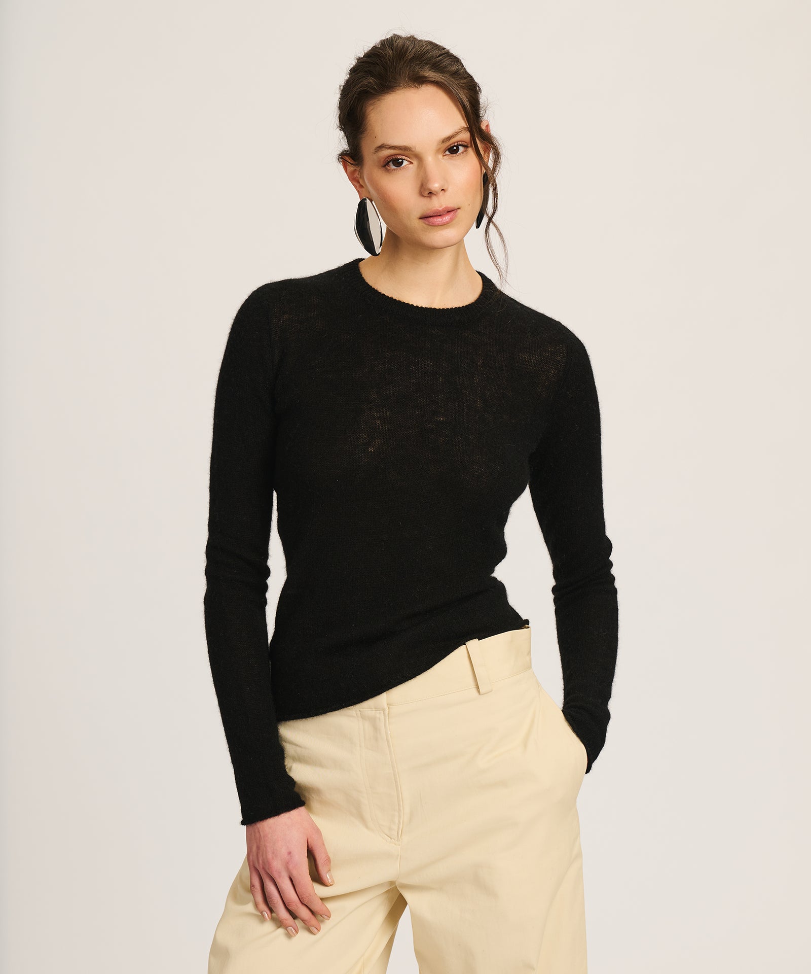 Naadam Featherweight Cashmere Slim Crewneck Sweater