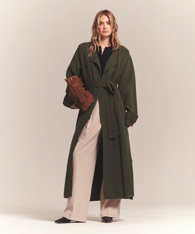 Full Length Two Piece Knit Coat – NAADAM