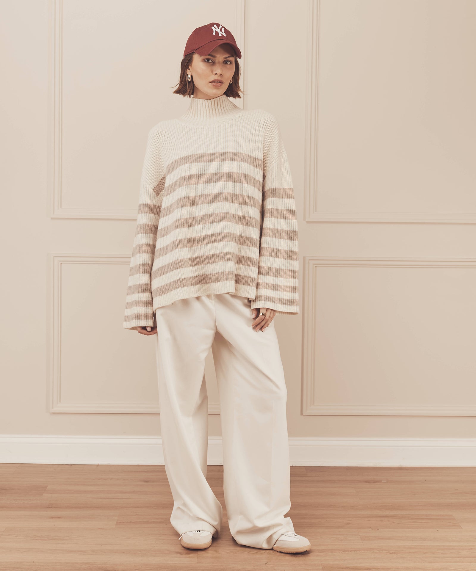 Super Luxe Cashmere Striped Turtleneck – NAADAM