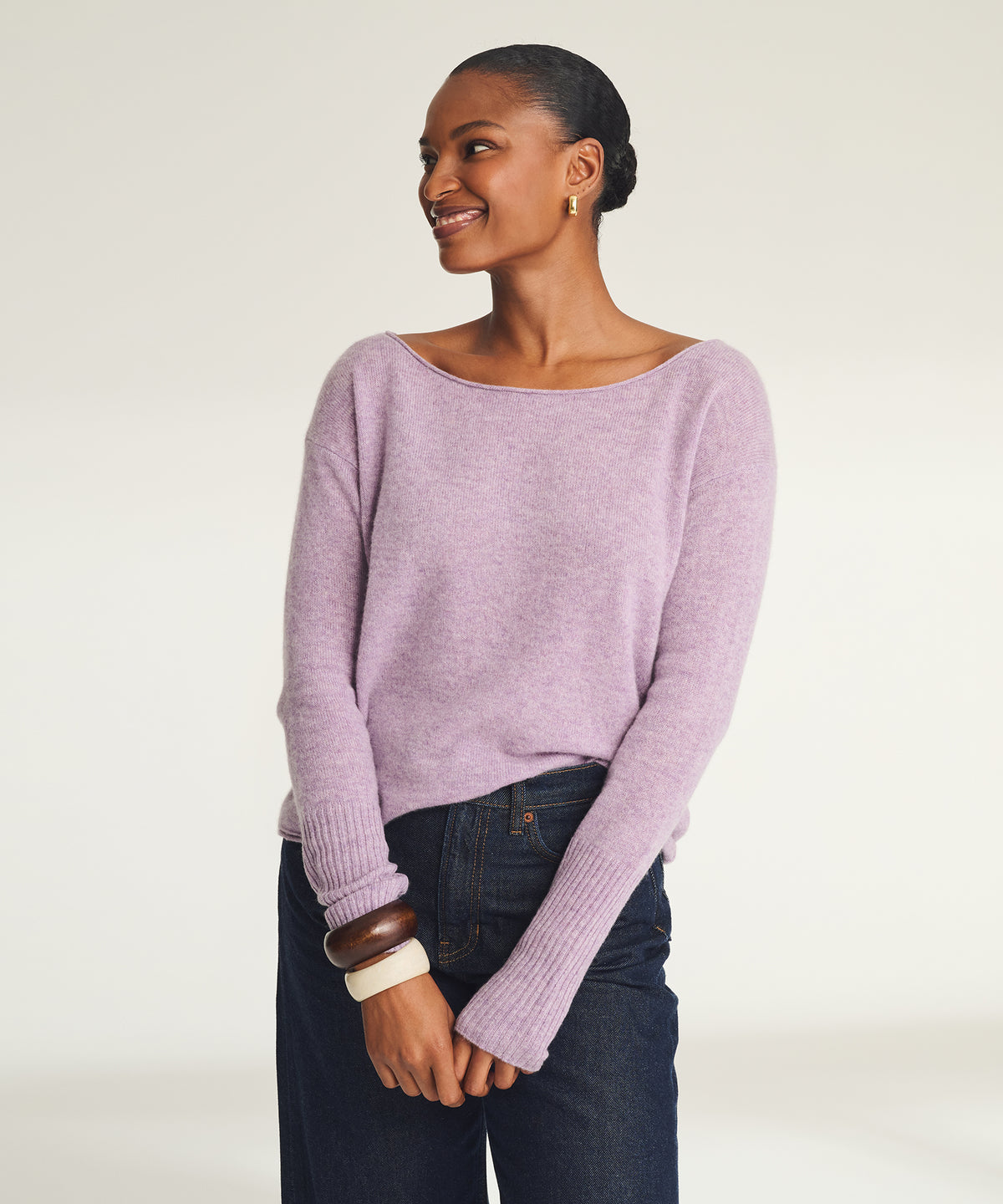 Lightweight Cashmere Boatneck Sweater – NAADAM