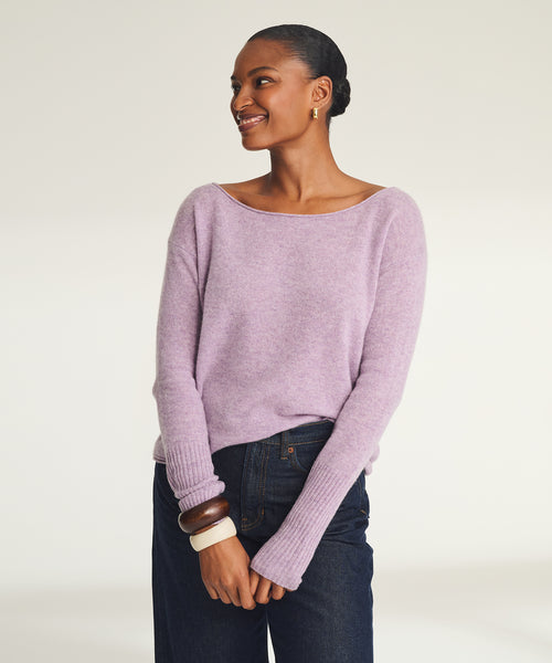 Lightweight Cashmere Boatneck Sweater – NAADAM