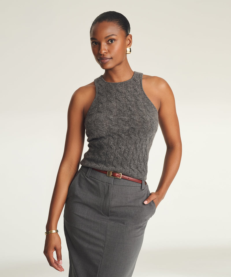 Lightweight Cashmere Cable Tank – NAADAM