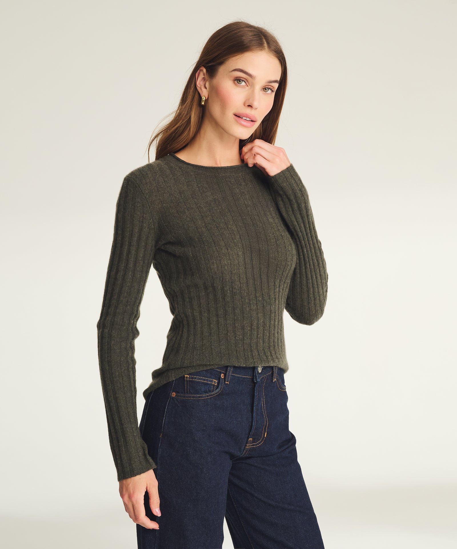 Lightweight Cashmere Ribbed Sweater – NAADAM