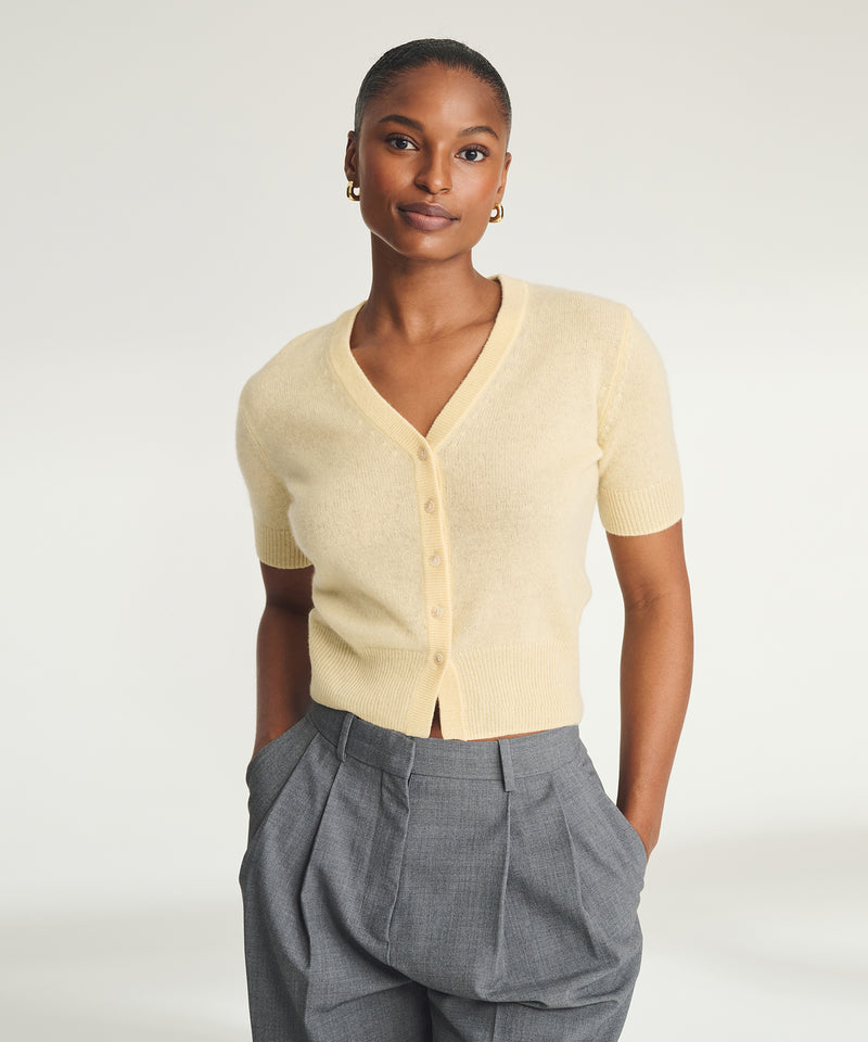 Lightweight Cashmere Short Sleeve Cardigan – NAADAM