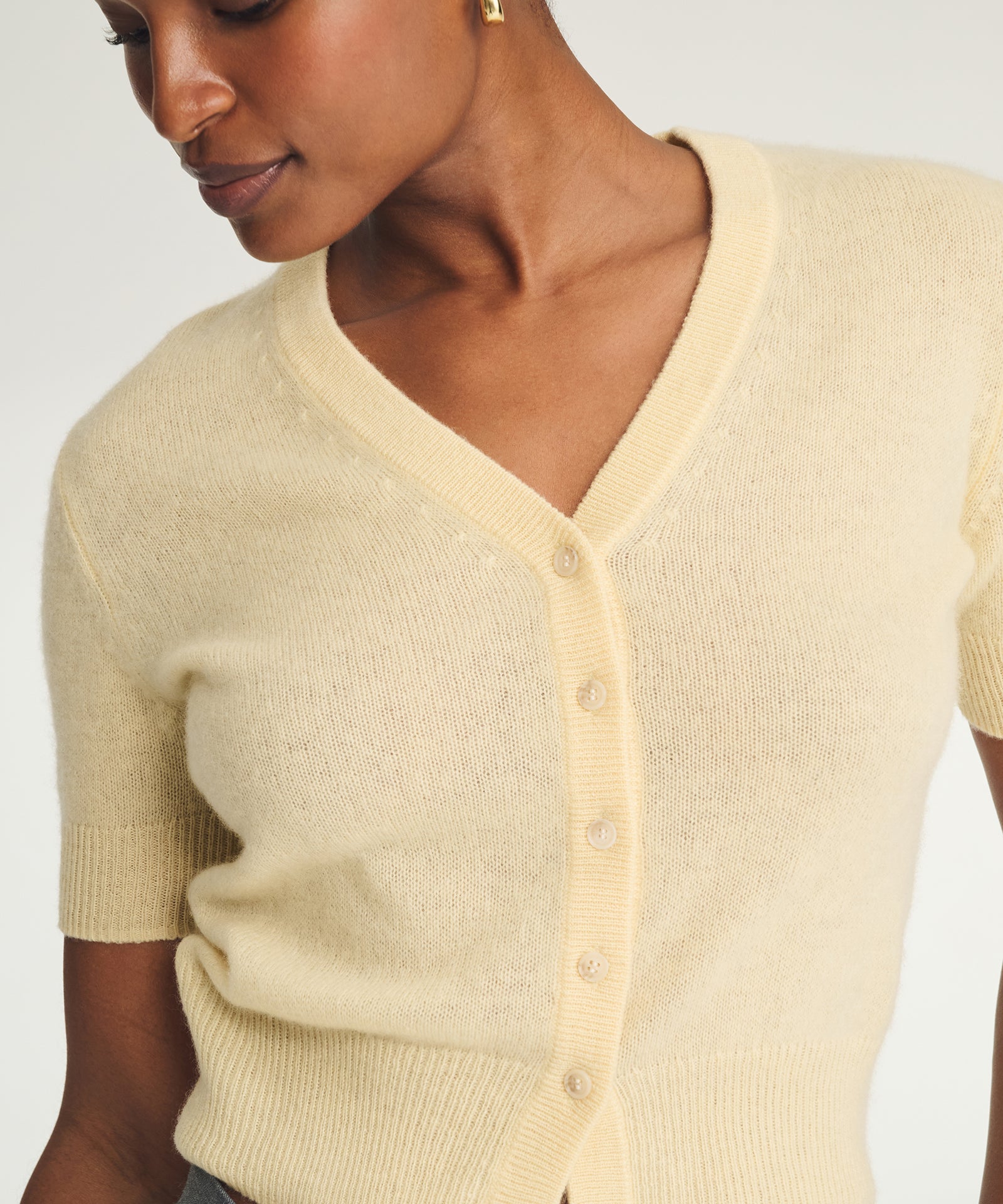Lightweight Cashmere Short Sleeve Cardigan – NAADAM