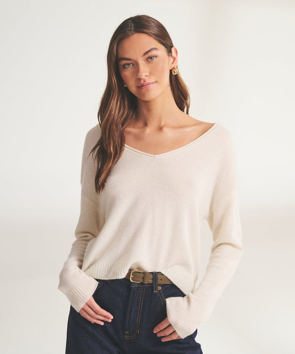 Lightweight Cashmere V-Neck Sweater