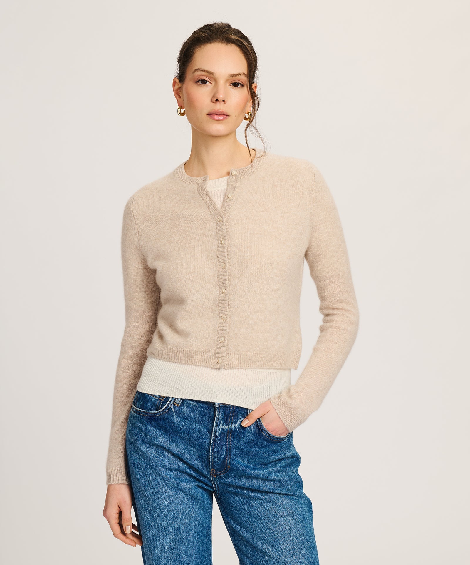 Lightweight Cashmere Cropped Cardigan – NAADAM