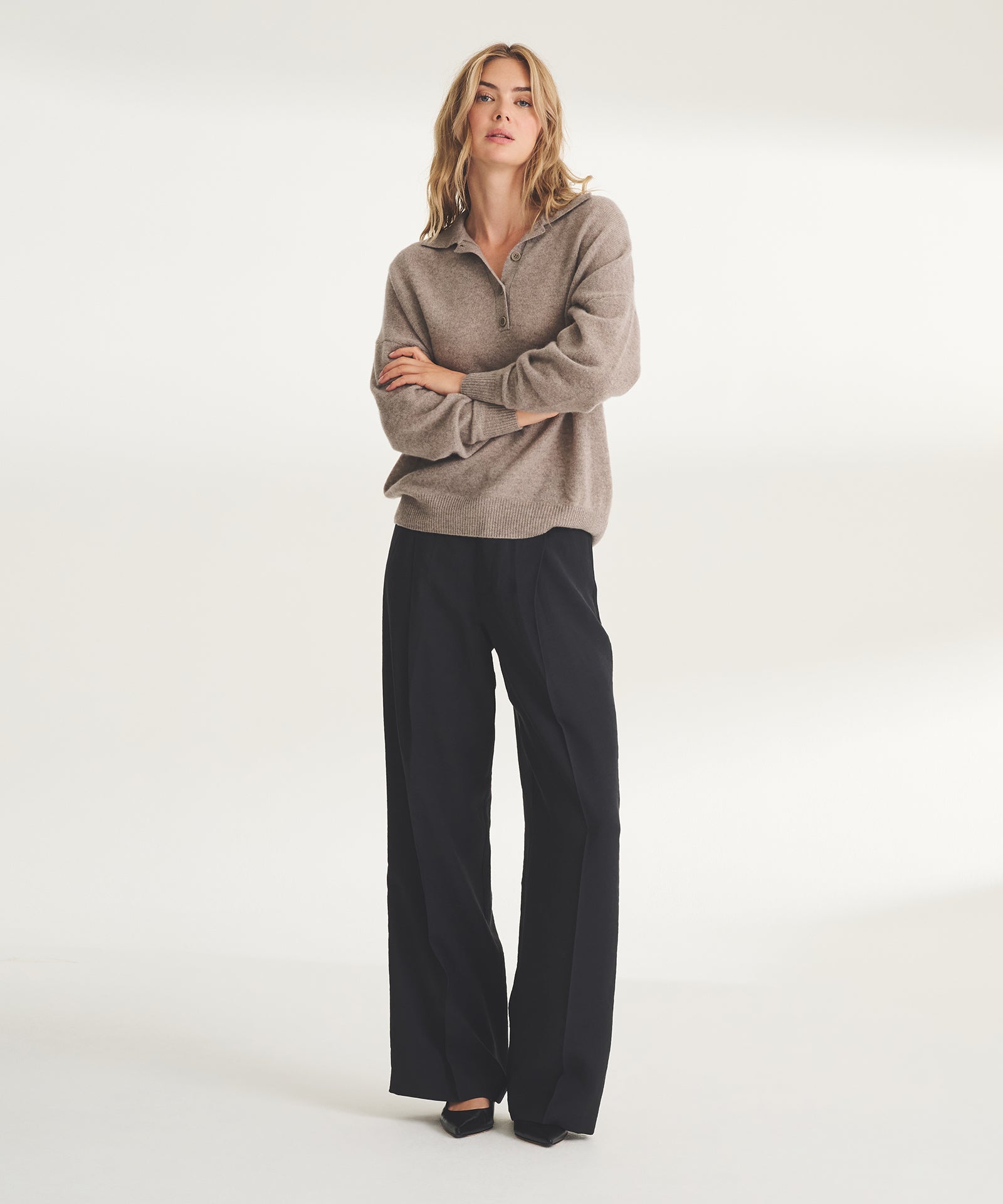 Lightweight Cashmere Oversized Polo – NAADAM