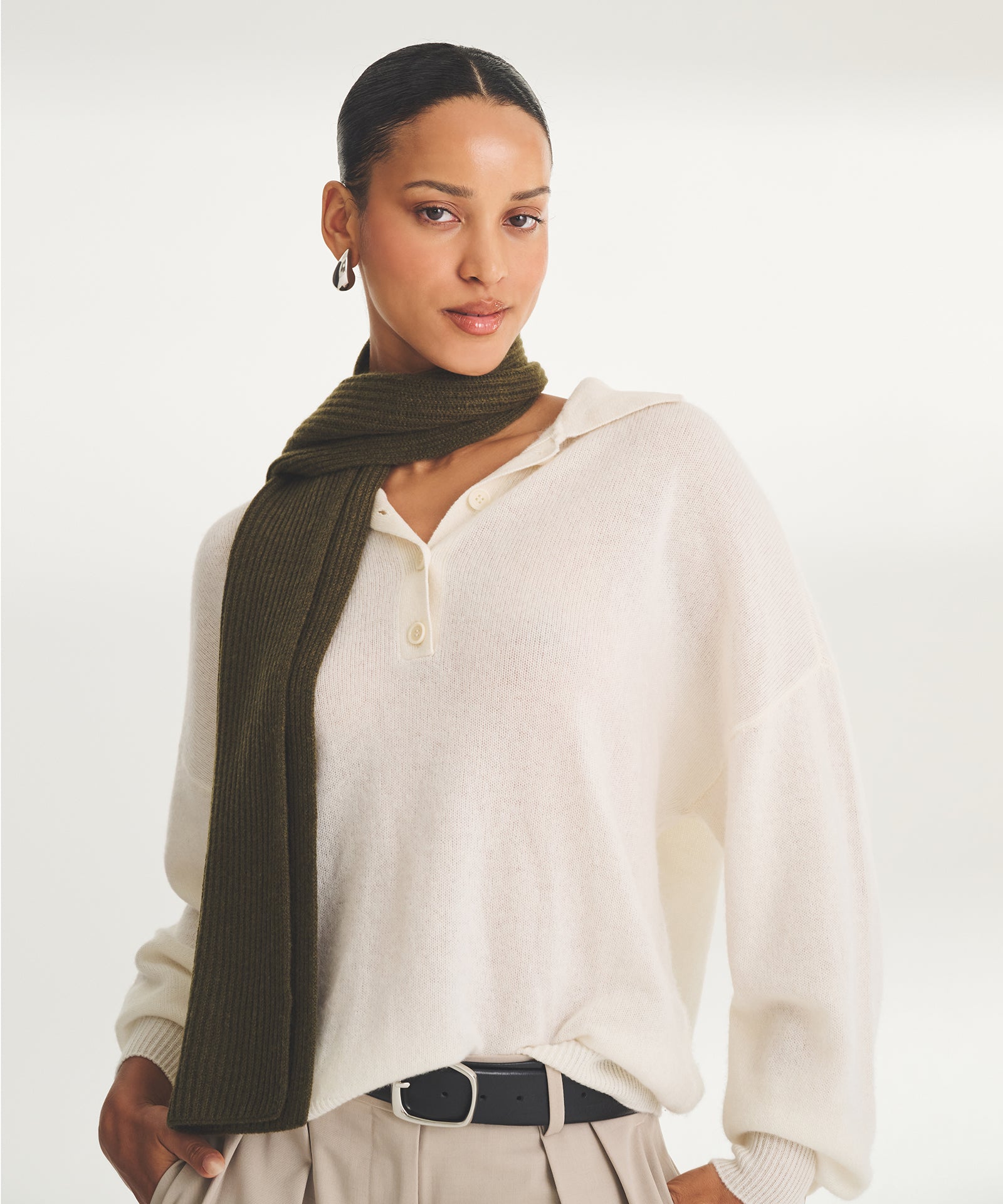 Lightweight Cashmere Oversized Polo – NAADAM