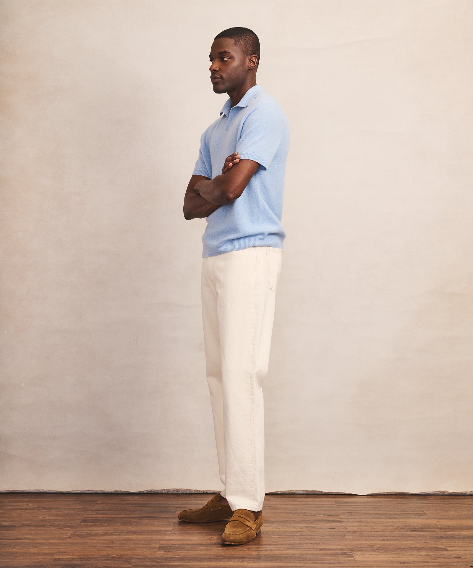 Lightweight Cashmere Short Sleeve Polo – NAADAM