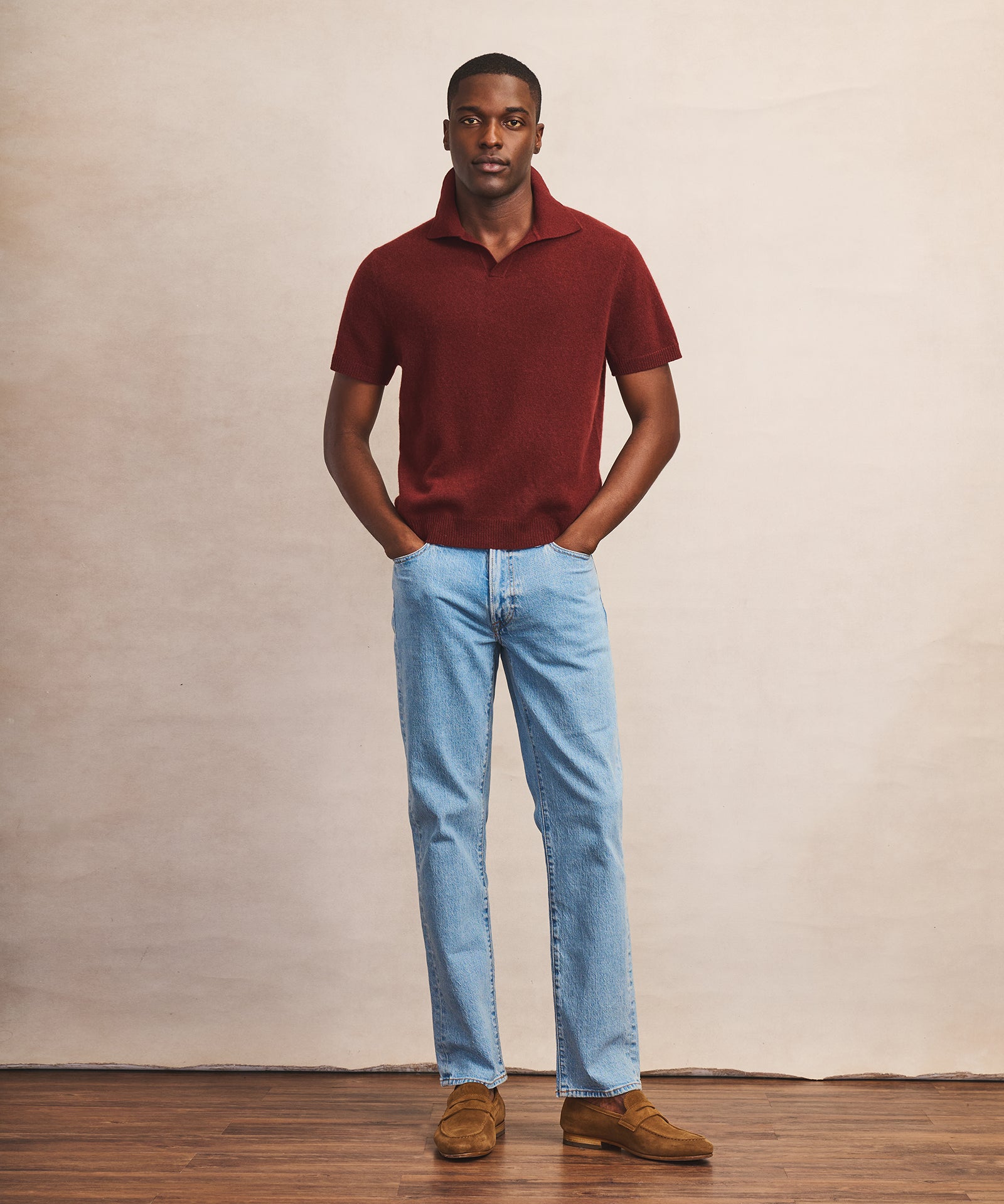 Lightweight Cashmere Short Sleeve Polo – NAADAM