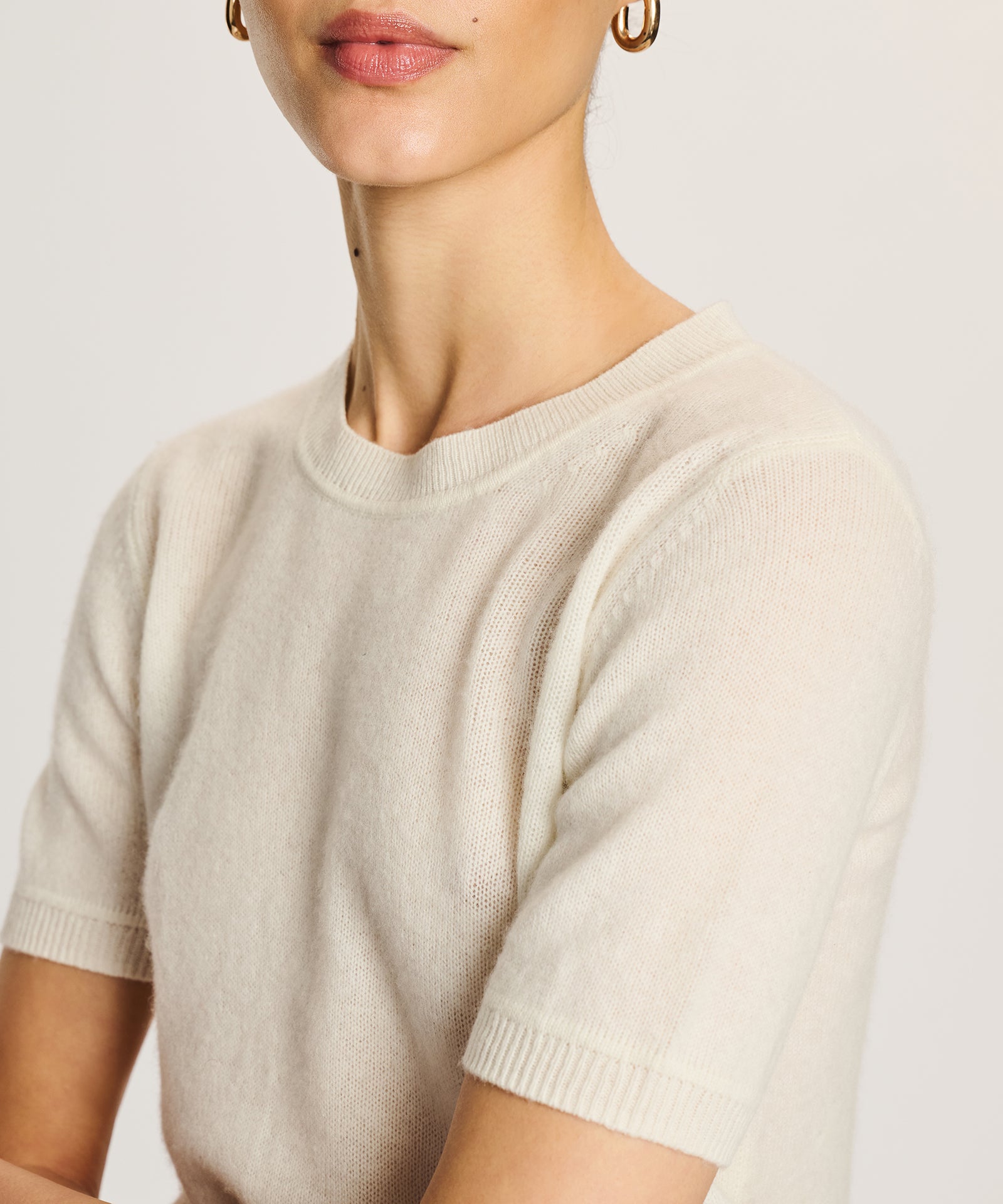 Lightweight Cashmere Short Sleeve Sweater – NAADAM