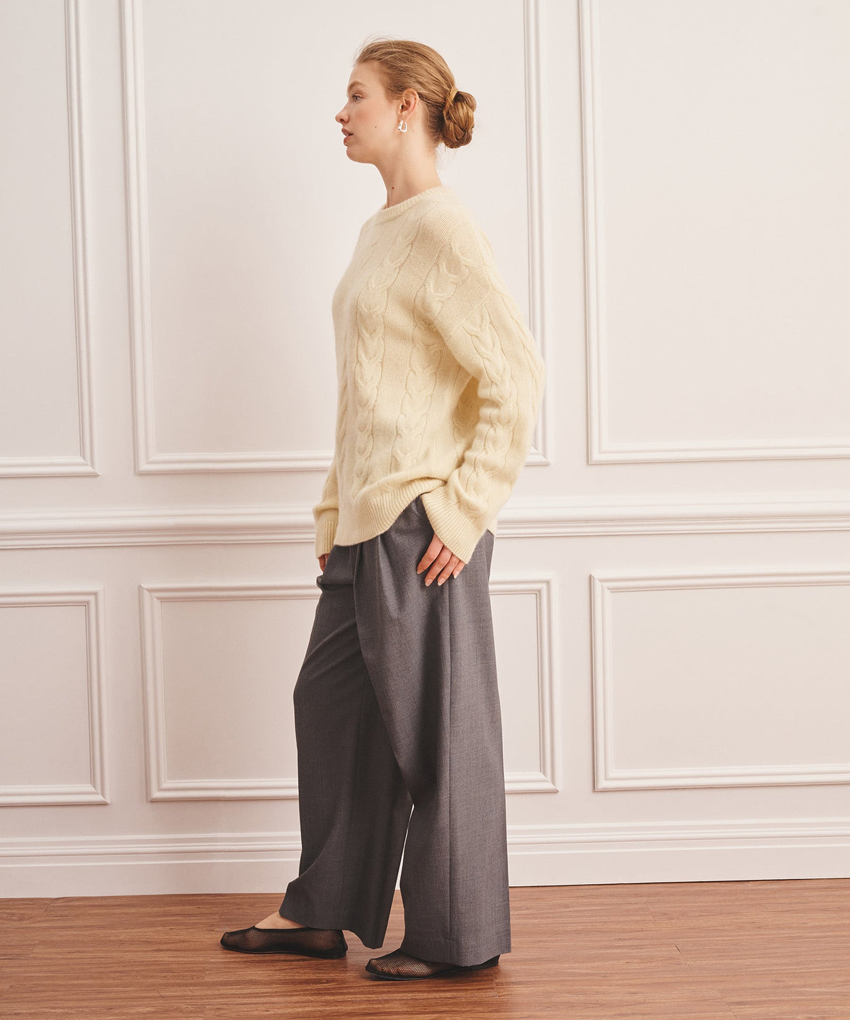 Luxe Cashmere Cable Crewneck – NAADAM