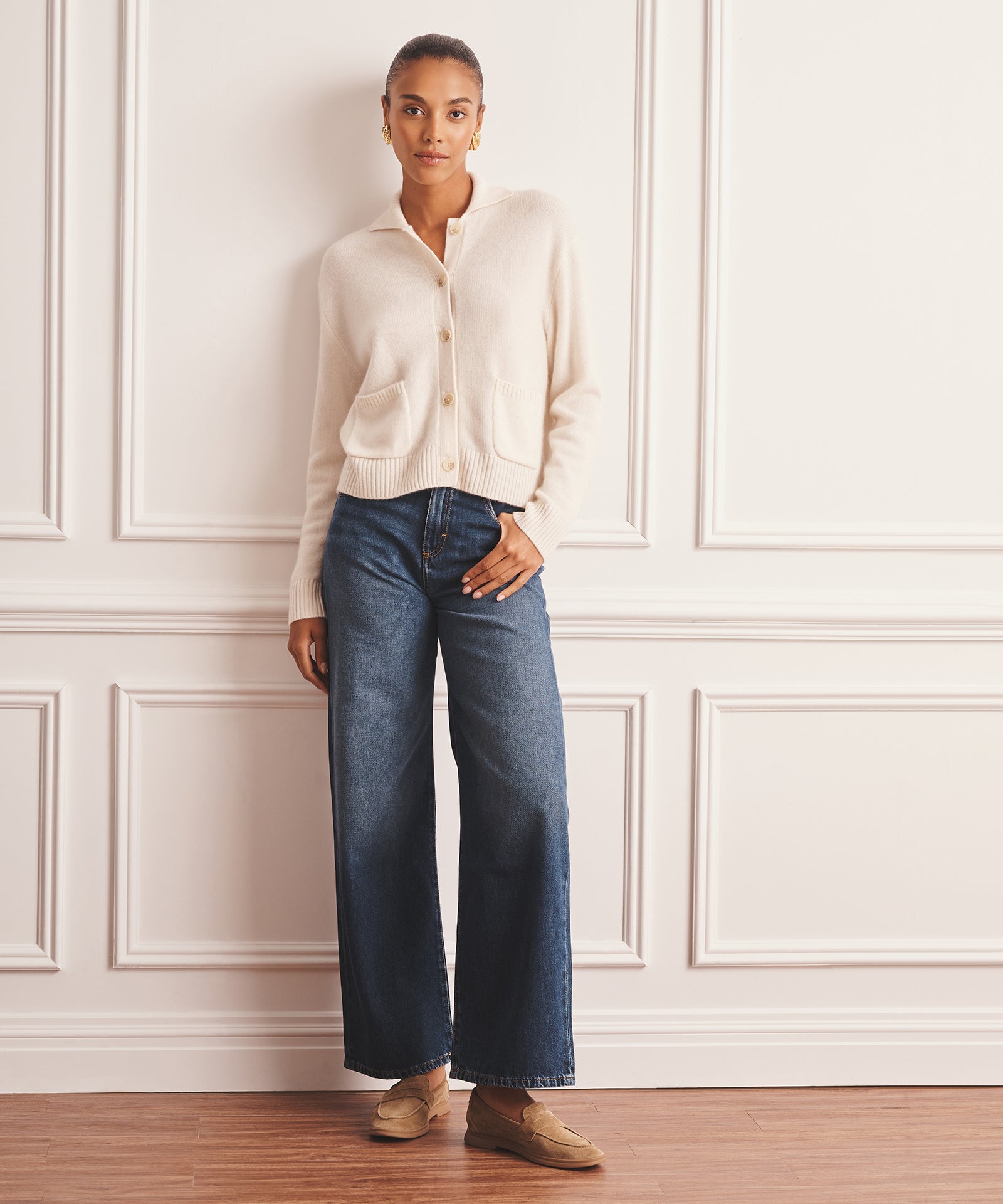 Collared Cashmere Cardigan – NAADAM
