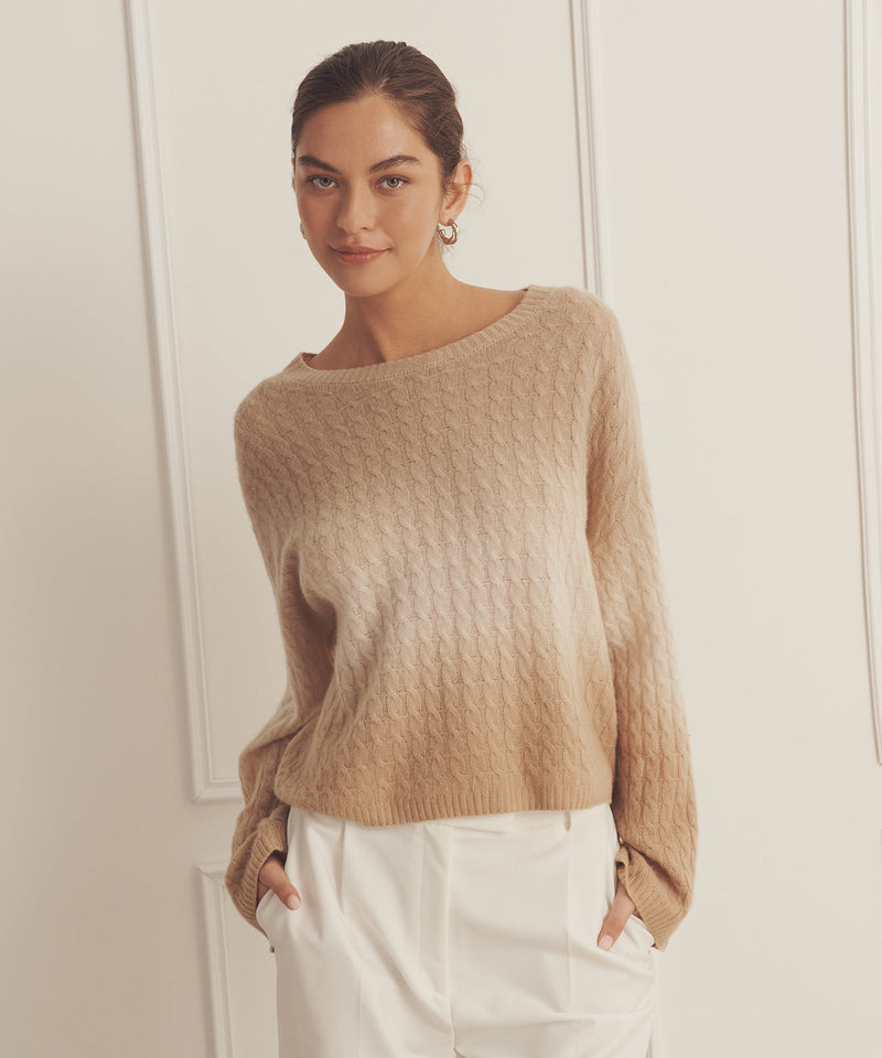 Veda Crema Dip Dye outlet Cable Knit Sweater