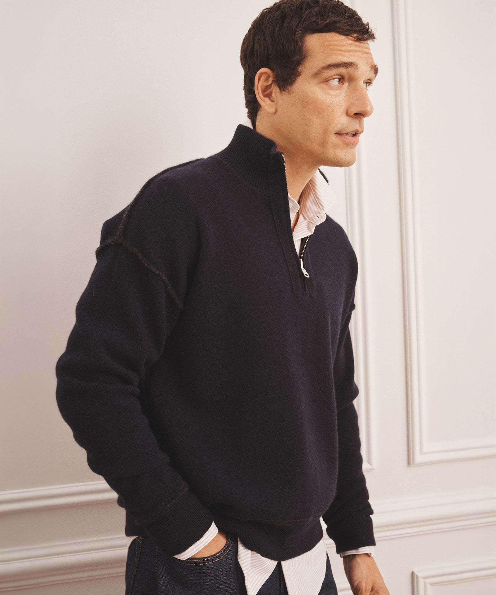 Luxe Cashmere Double Faced Quarter Zip – NAADAM