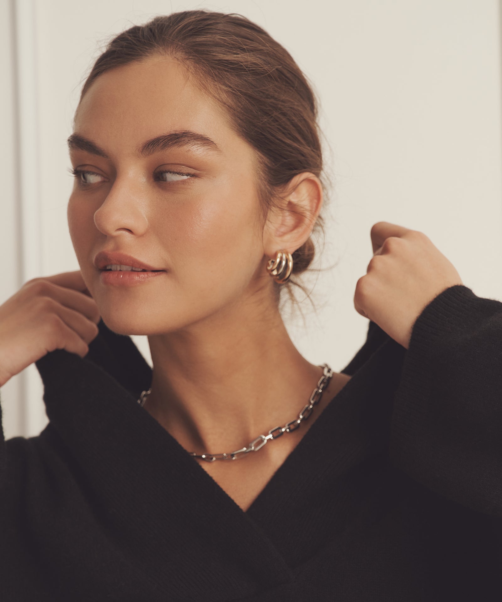 Luxe Cashmere Open Neck Hoodie – NAADAM