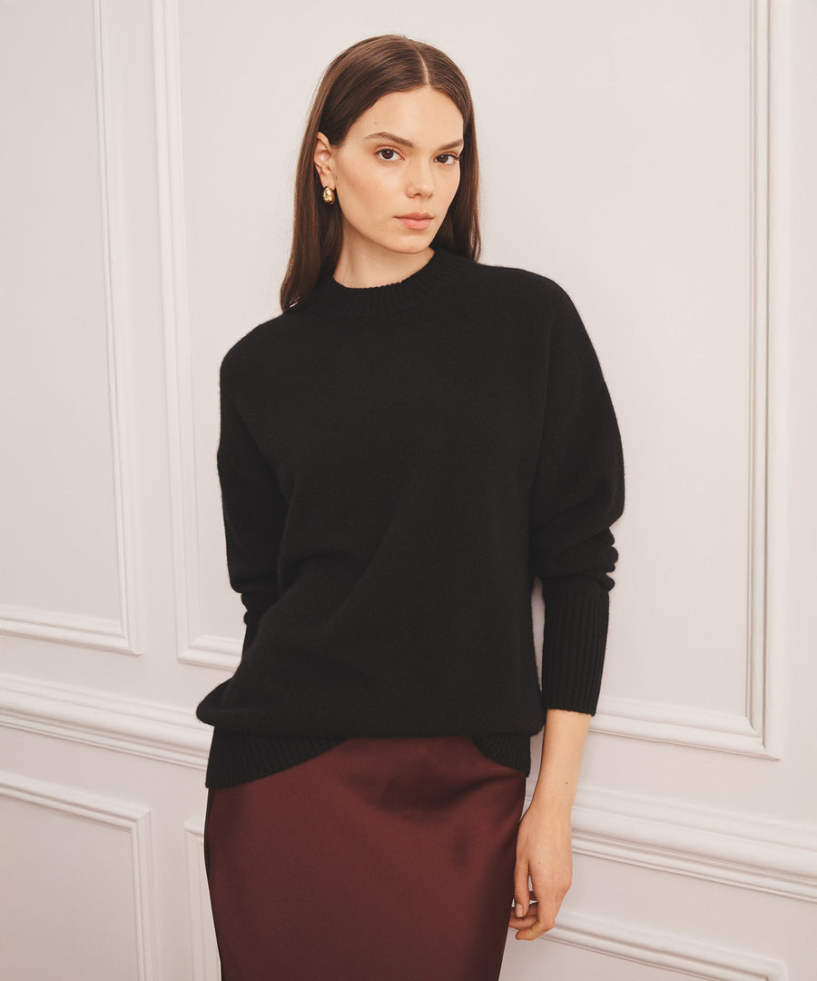 Luxe Cashmere Oversized Crewneck Sweater
