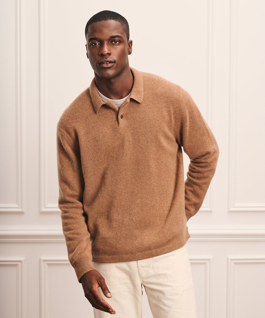 Luxe Cashmere Polo Sweater