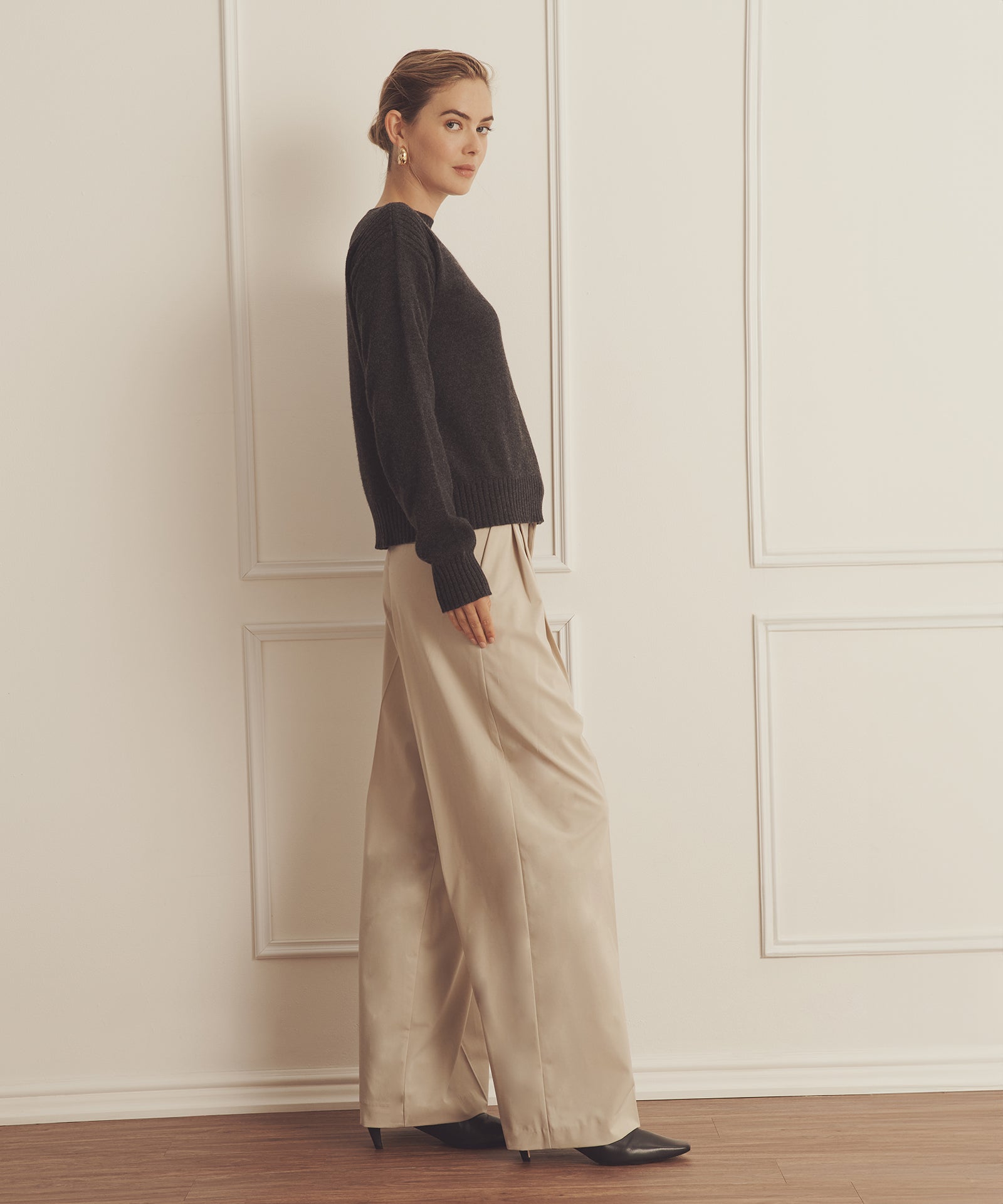 n　美品　リムアーク Boat neck all in one Silk Rib Boatneck Top | Black – Enza Costa