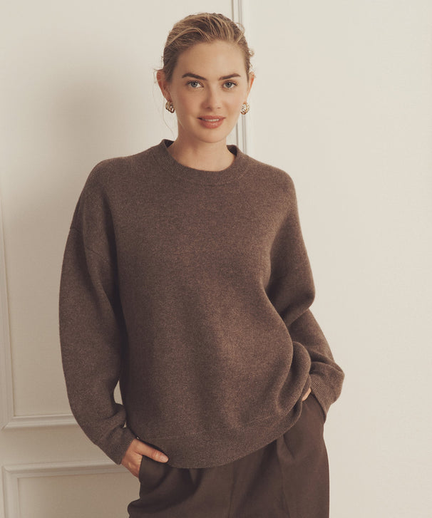 Super Luxe Cashmere Double Faced Crewneck