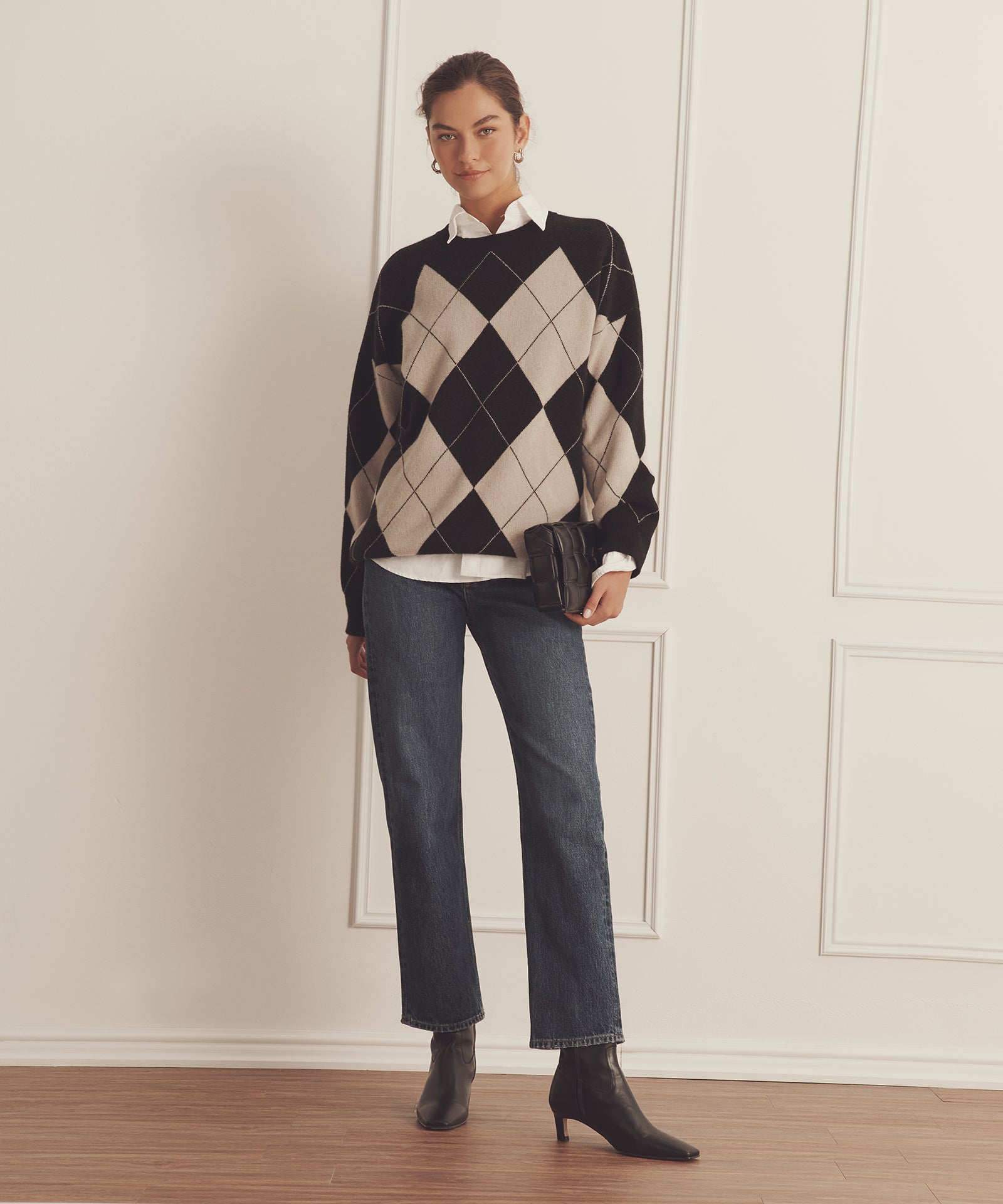 Luxe Cashmere Argyle Crewneck – NAADAM