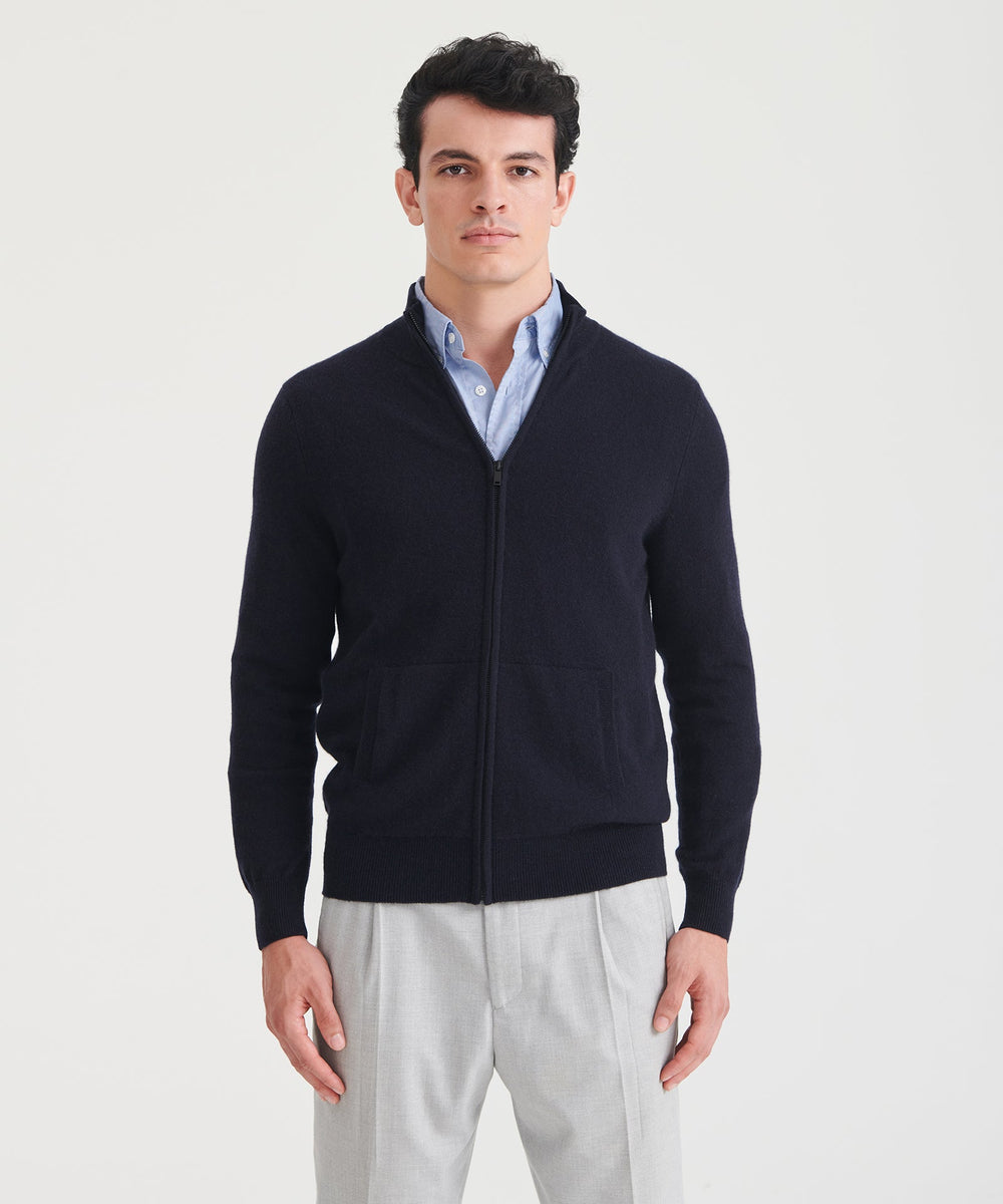 Signature Cashmere Full Zip Sweater – NAADAM