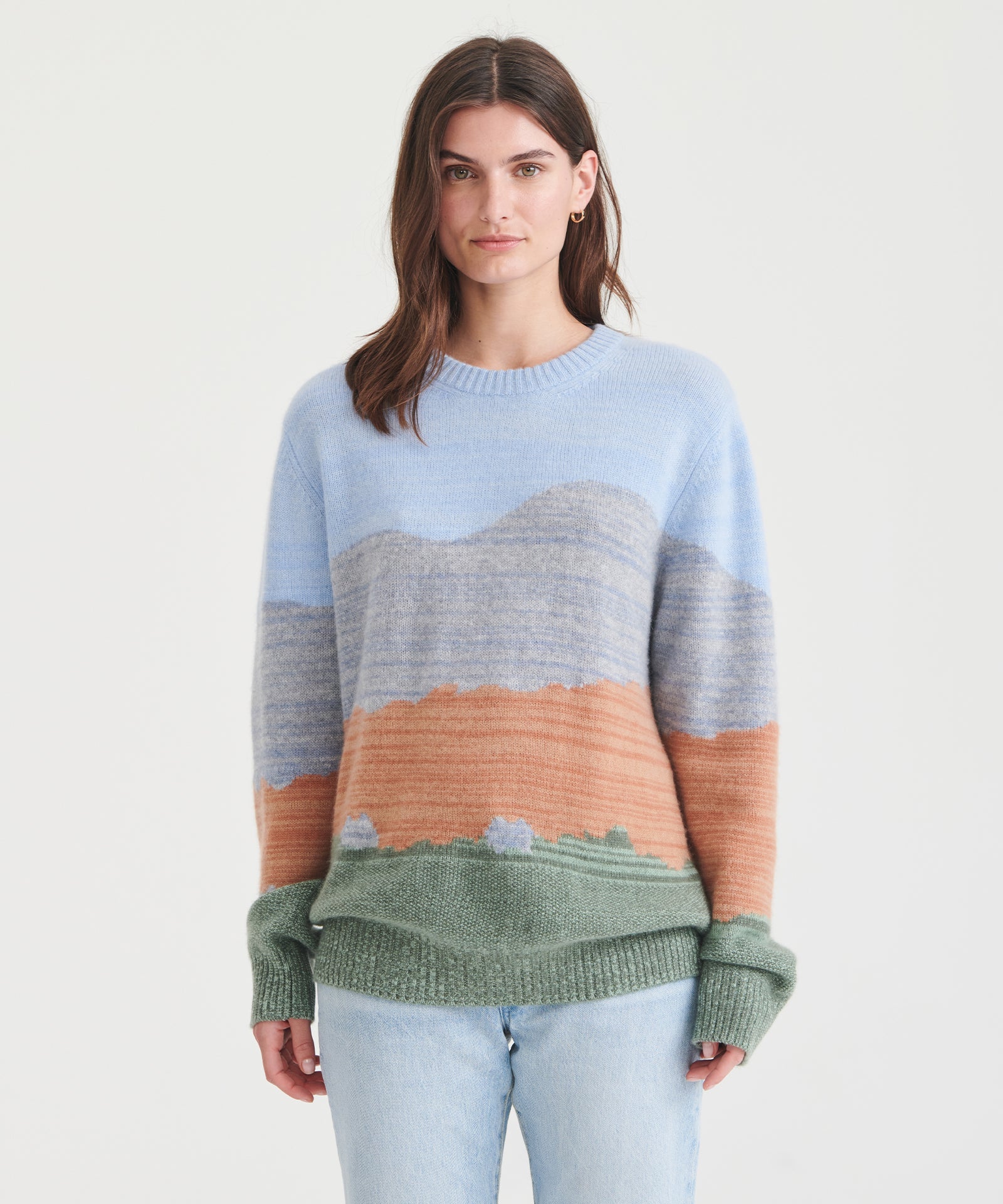 【SATUR】Women's Signature Logo Cashmere Blend Knit Zip-Up SATUR】Women's Signature Logo Cashmere Blend Knit Zip-Up