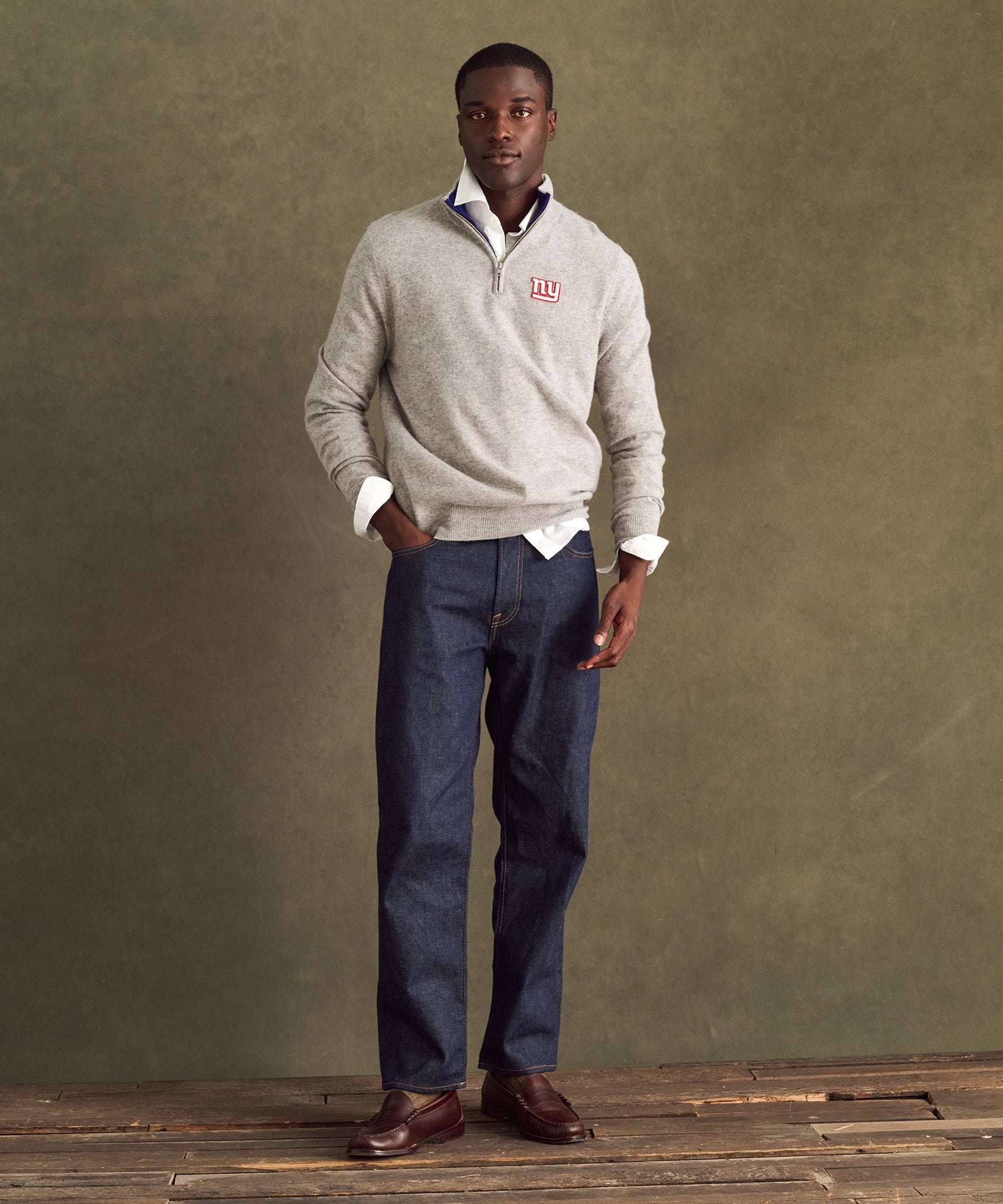 NFL Signature Cashmere Color Blocked Quarter Zip – NAADAM