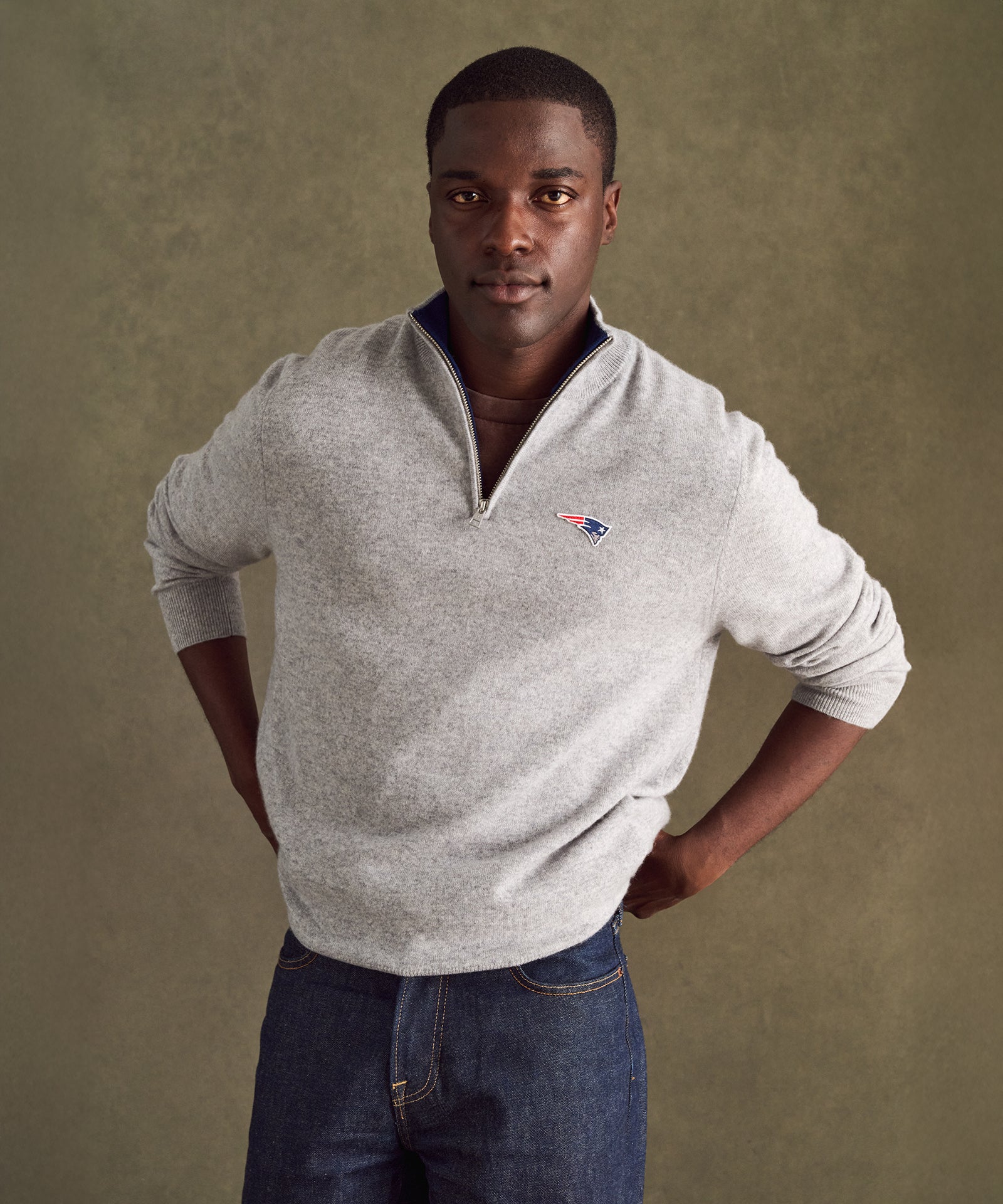 NFL Signature Cashmere Color Blocked Quarter Zip – NAADAM