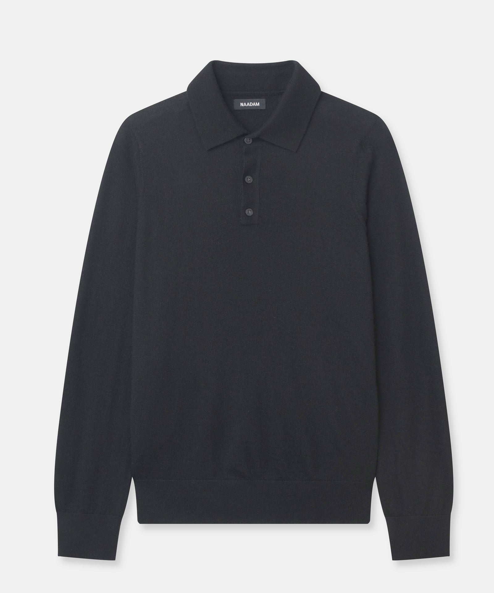 Super Fine Cashmere Long Sleeve Polo – NAADAM