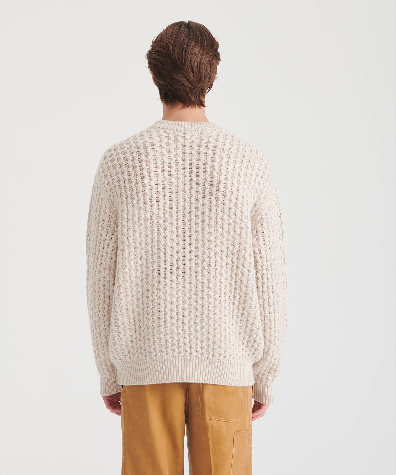 Cashmino Honeycomb Crewneck Sweater – NAADAM