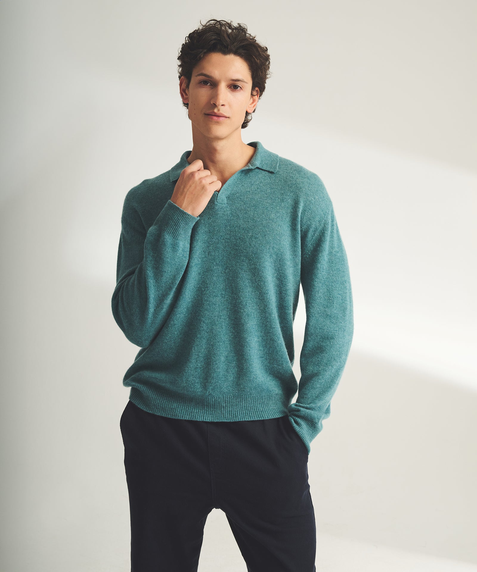 Lightweight Cashmere Relaxed Polo – NAADAM