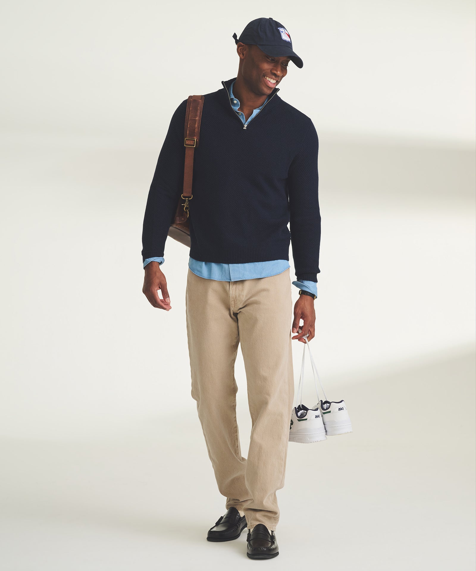 Textured Cotton Quarter Zip – NAADAM