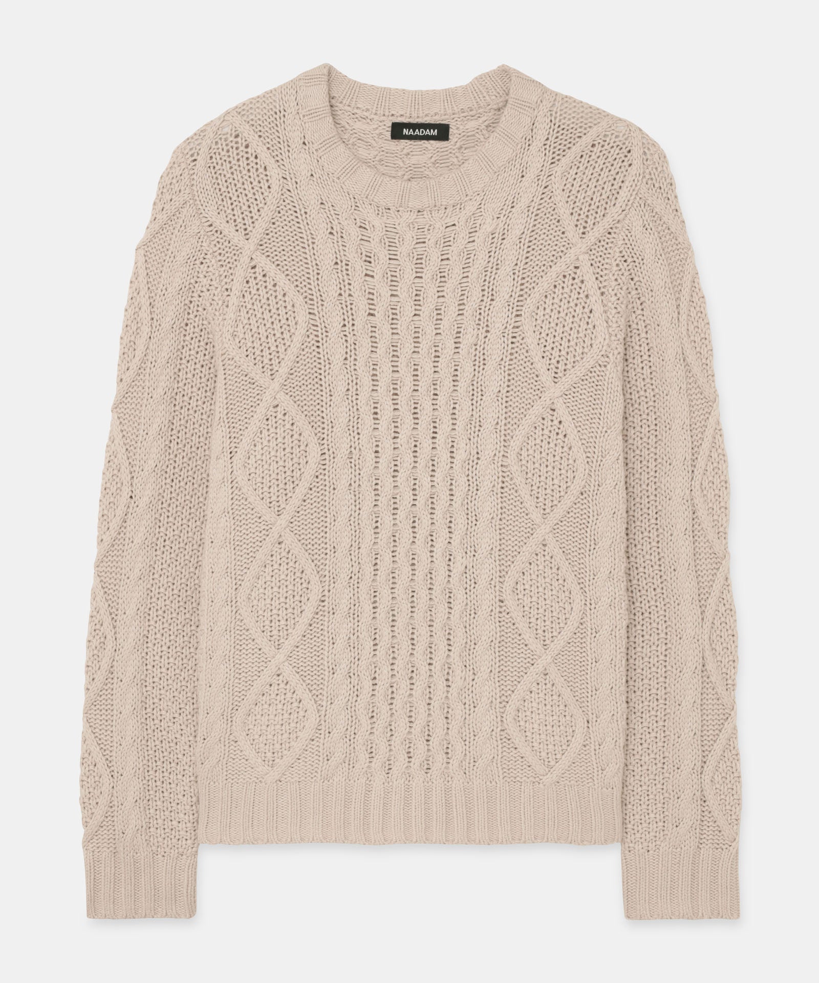 Textured Cotton Cable Crewneck – NAADAM
