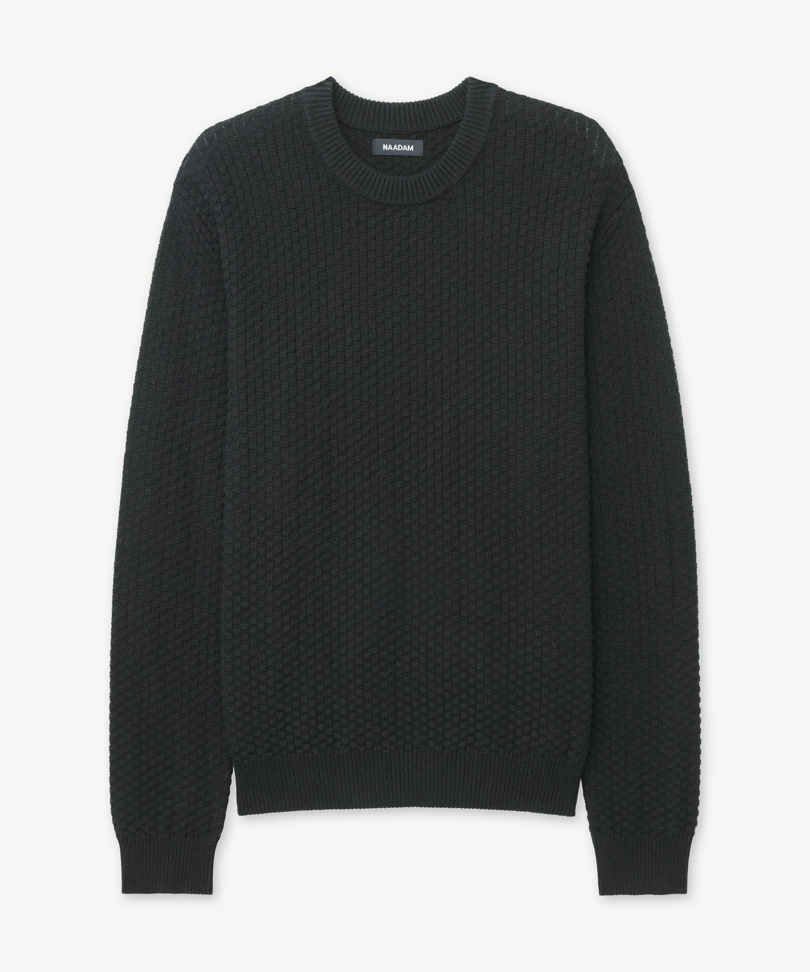 Cotton Cashmere Textured Crewneck – NAADAM