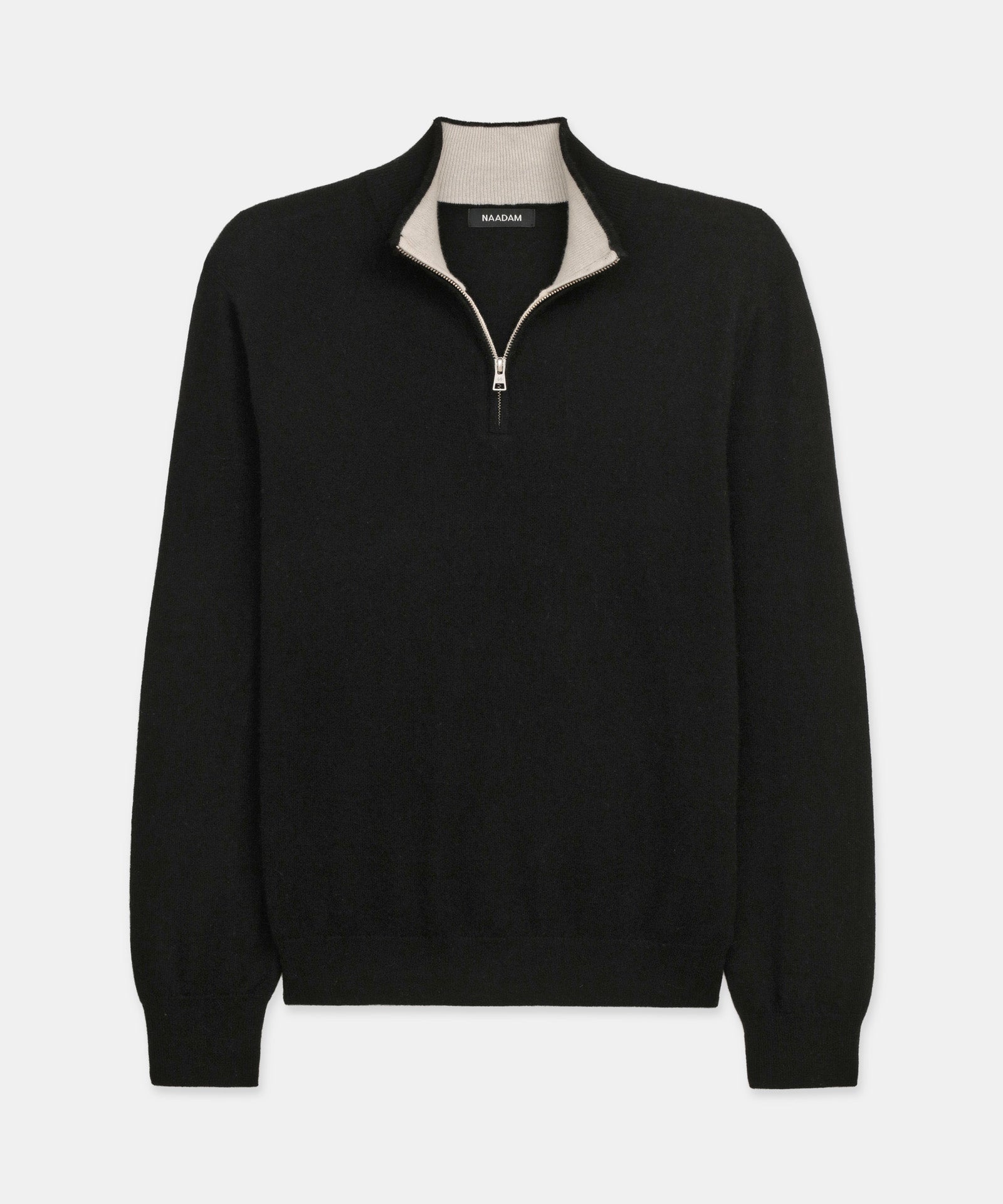 Signature Cashmere Color Blocked Quarter Zip – NAADAM