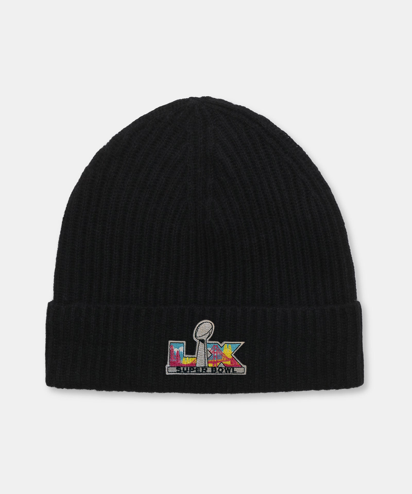Super Bowl LX Cashmere Ribbed Beanie – NAADAM