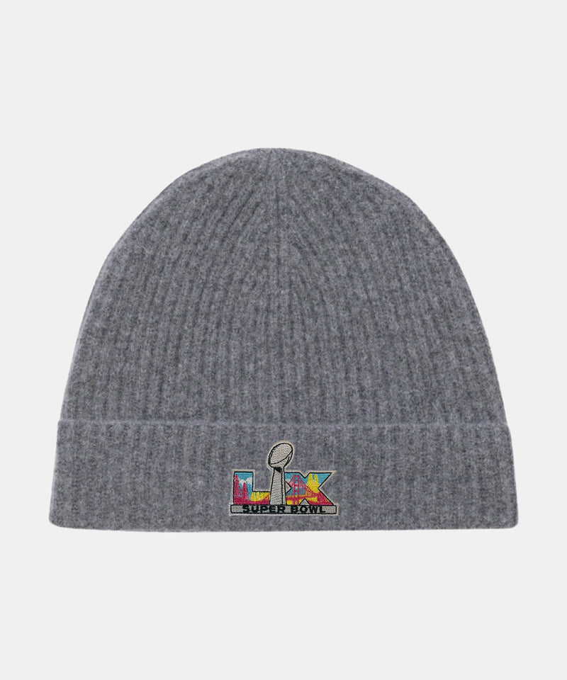 Super Bowl LX Cashmere Ribbed Beanie – NAADAM display picture 1