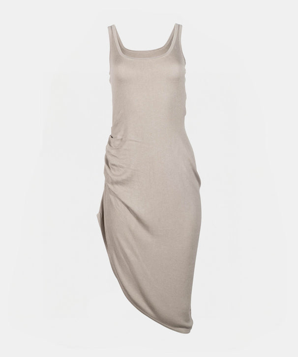 Silk Blend Asymmetrical Dress