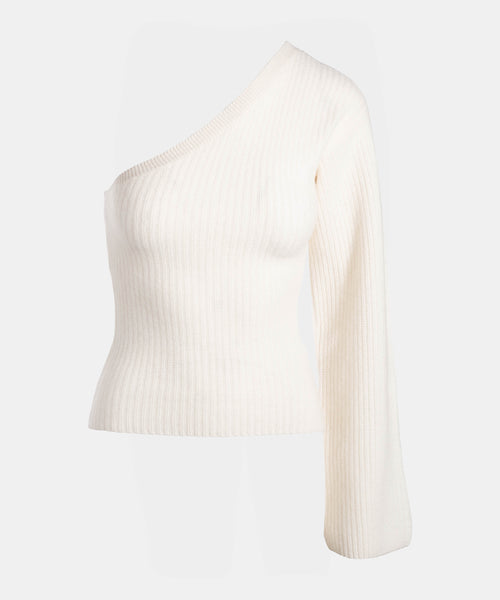 Cashmere Ribbed Asymmetrical Top – NAADAM