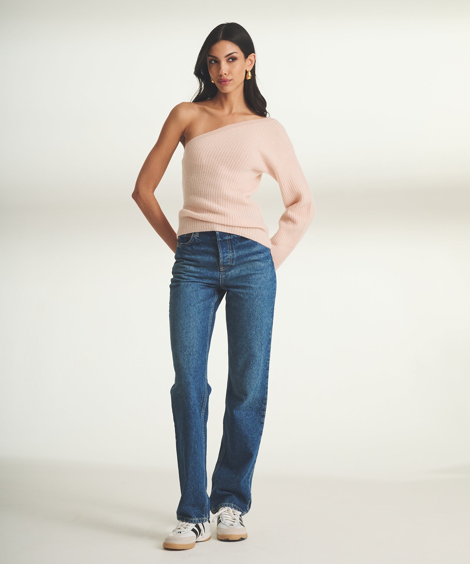 Cashmere Ribbed Asymmetrical Top – NAADAM