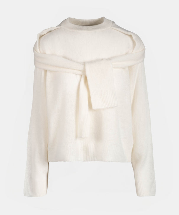 Featherweight Cashmere Layered Crewneck Sweater