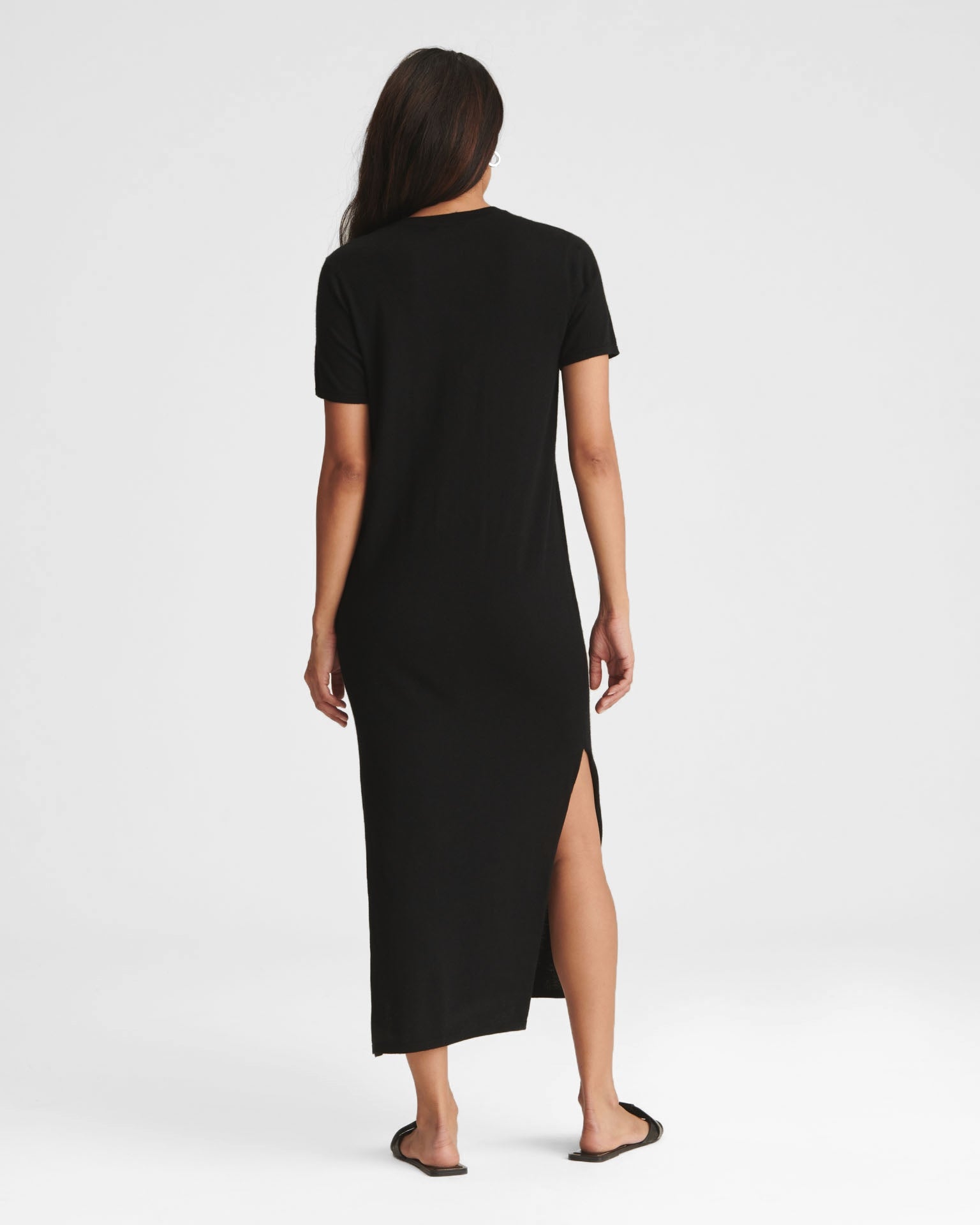 all black t shirt dress Plus-Sized Black Dresses | PQ Collection main image 0