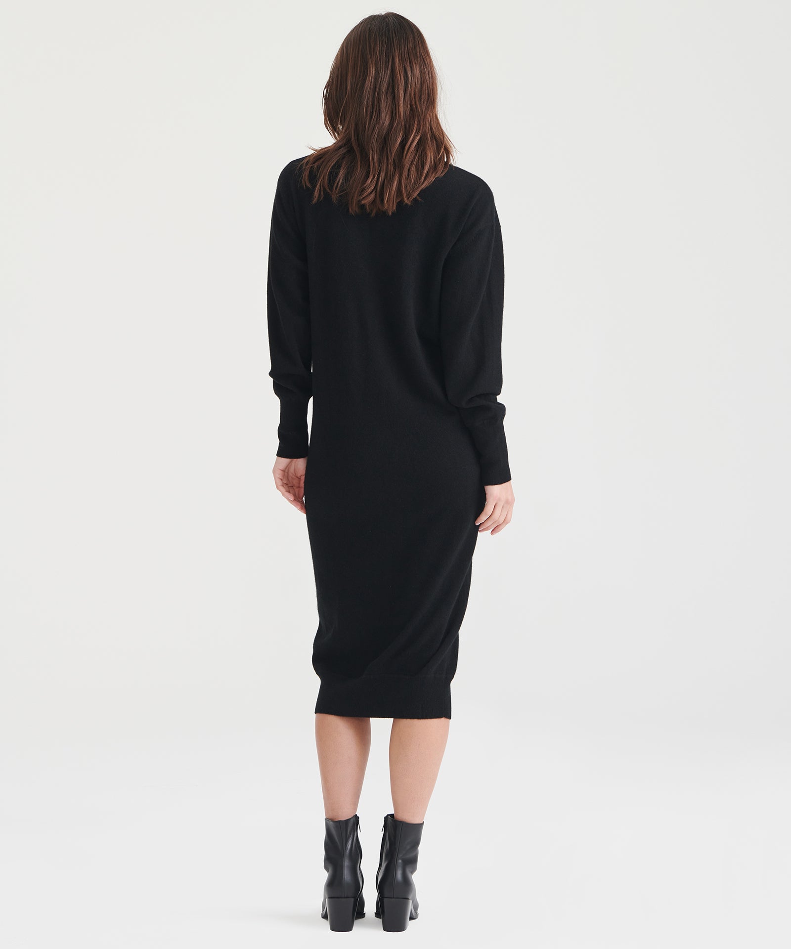 Signature Cashmere V-Neck Dress – NAADAM
