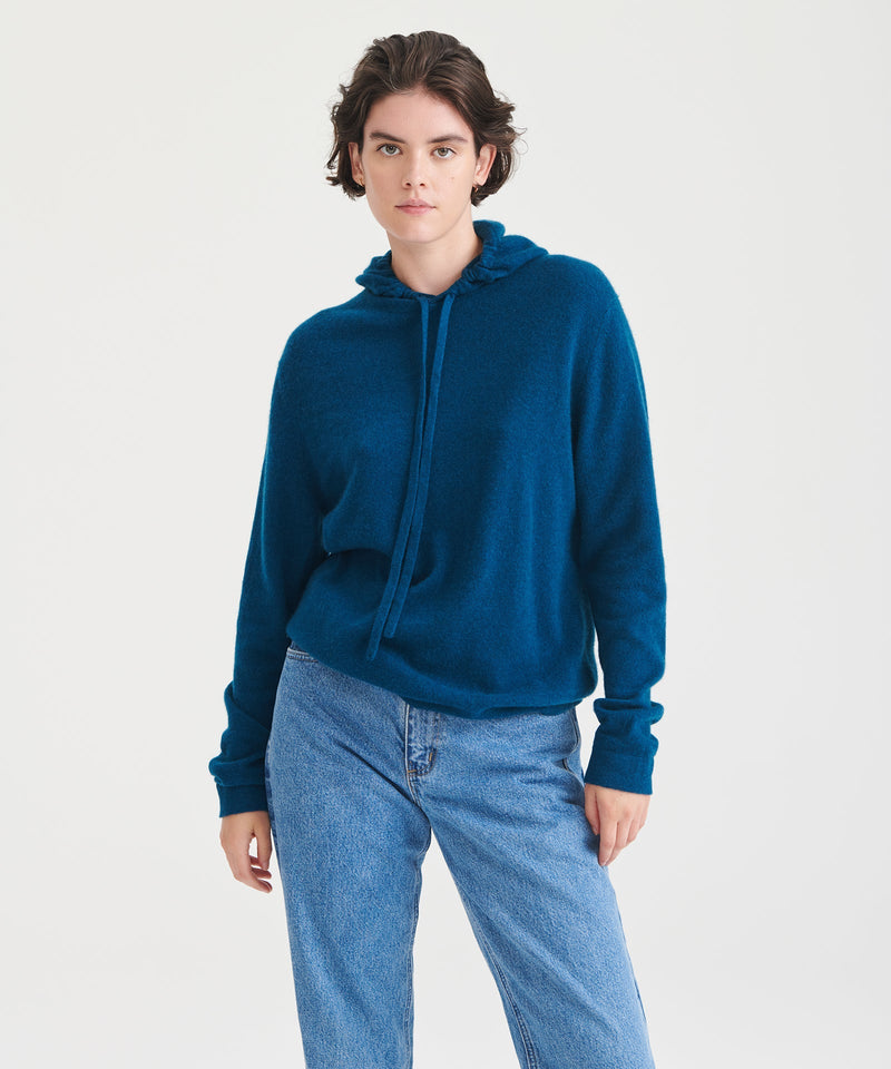 Cashmere pullover hoodie women's shop